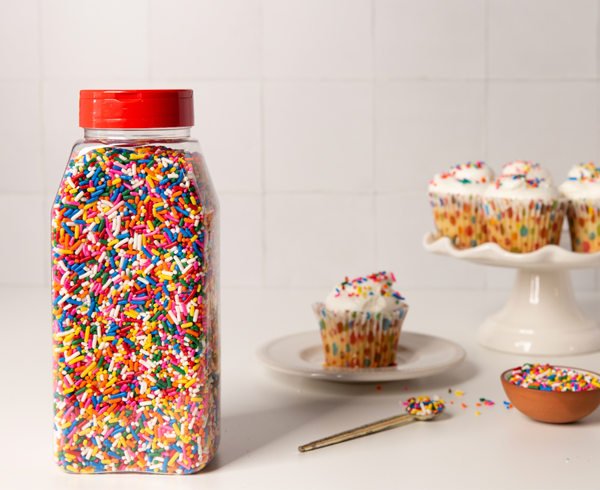 32 oz spice bottle filled with sprinkles